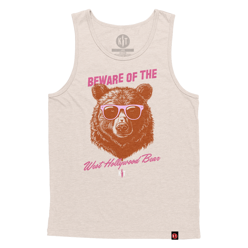 West Hollywood Bear Unisex Tank - Ivory